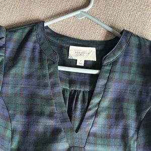 Pomander Place Plaid Mini Dress - Blue and Green